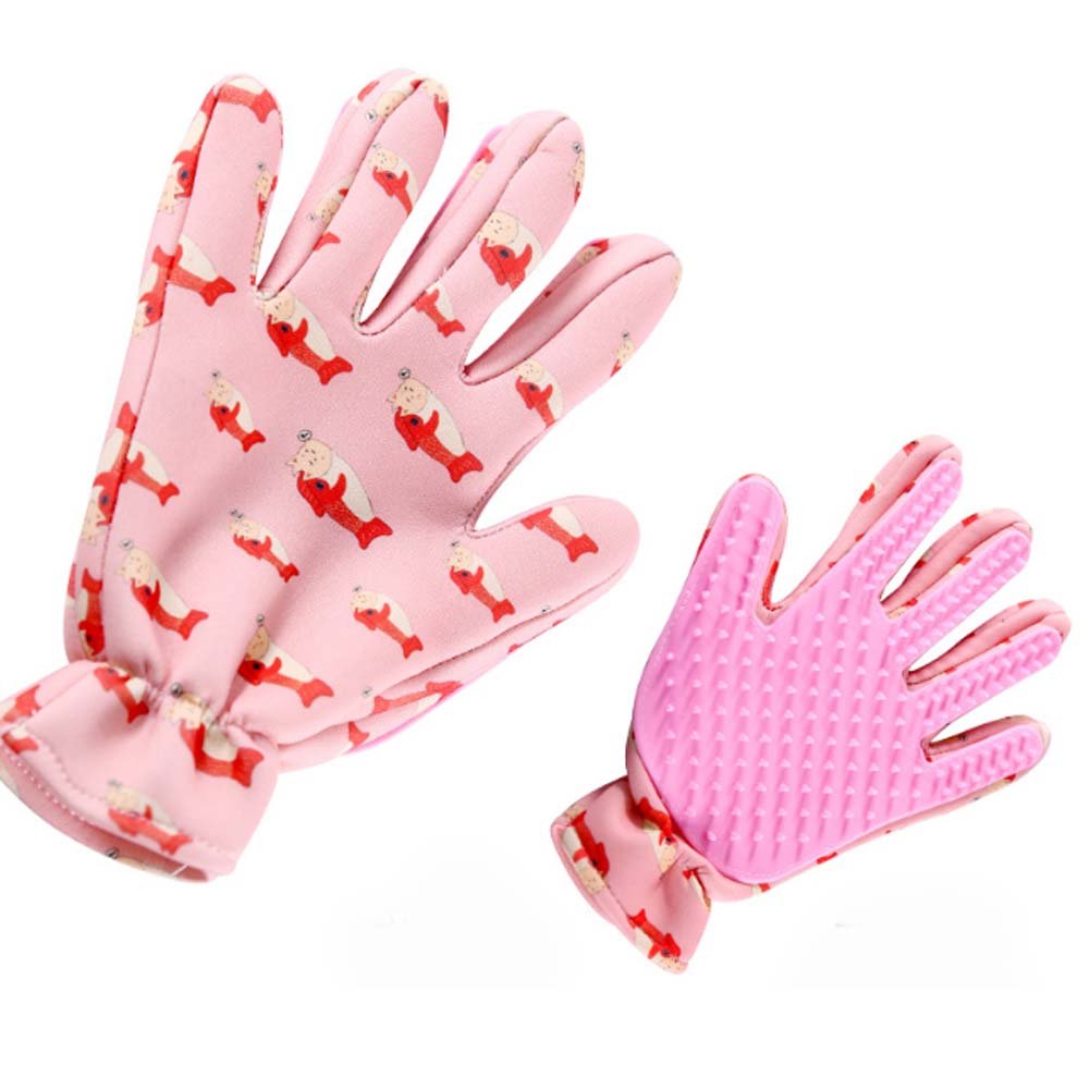 Pet Grooming Glove Five Finger Design Pet Glove Hair Removal Right