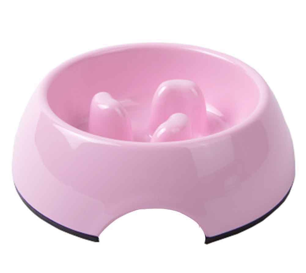 Pet Feeding Supplies Plastics Pet Slow food bowl Pink