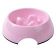 Pet Feeding Supplies Plastics Pet Slow food bowl Pink