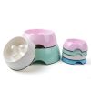 Pet Feeding Supplies Plastics Pet Slow food bowl Pink