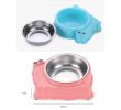 Stainless Steel Pet Bowls with Non Spill Skid Resistant Silicone Mat [C]