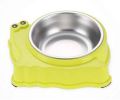 Stainless Steel Pet Bowls with Non Spill Skid Resistant Silicone Mat [D]