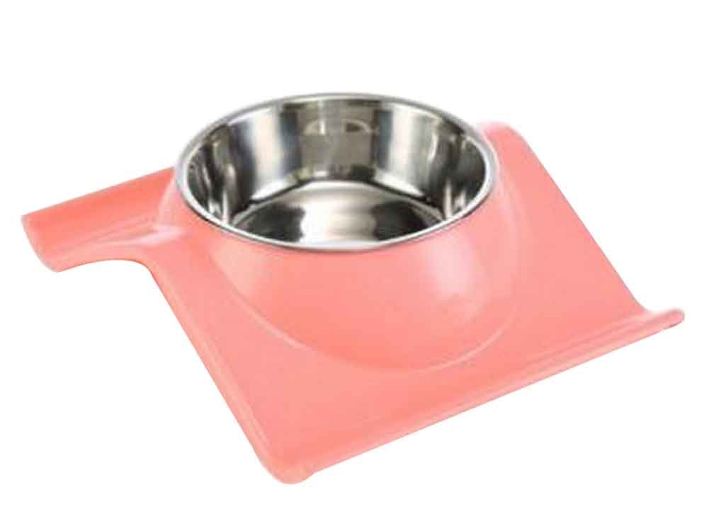 Stainless Steel Pet Bowls with Non Spill Skid Resistant Silicone Mat [F]