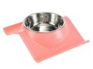 Stainless Steel Pet Bowls with Non Spill Skid Resistant Silicone Mat [F]