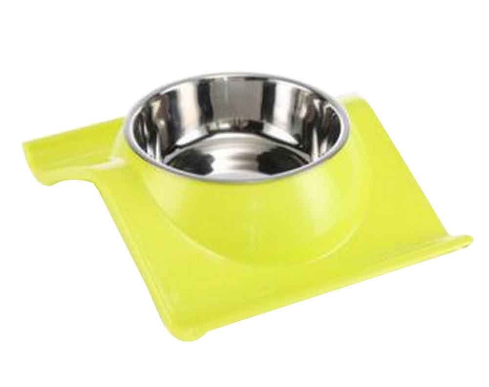 Stainless Steel Pet Bowls with Non Spill Skid Resistant Silicone Mat [G]