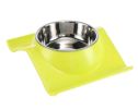 Stainless Steel Pet Bowls with Non Spill Skid Resistant Silicone Mat [G]