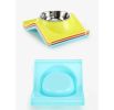 Stainless Steel Pet Bowls with Non Spill Skid Resistant Silicone Mat [G]
