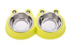 Stainless Steel Pet Bowls Water and Food Feeder Non Spill Skid Resistant [K]
