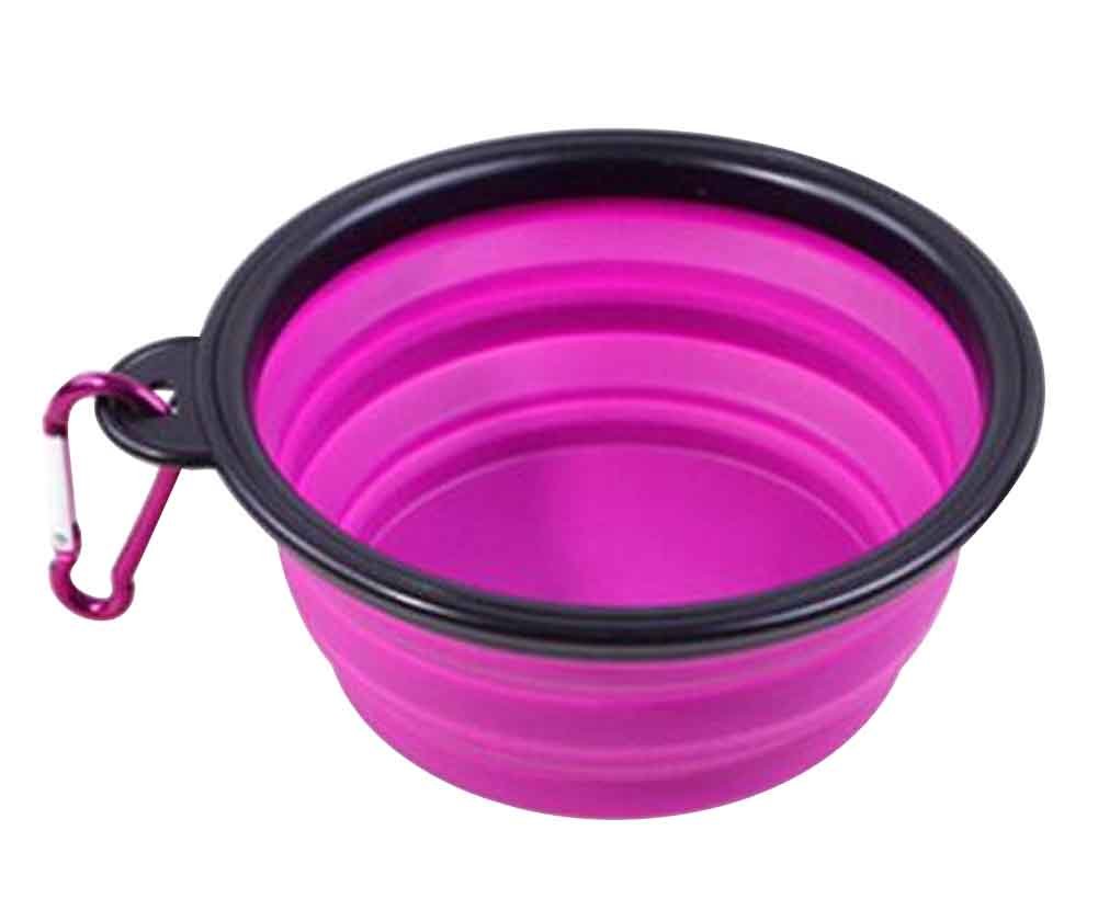Collapsible Dog Bowl Foldable Expandable Cup Dish for Pet Food Water Feeding [A]