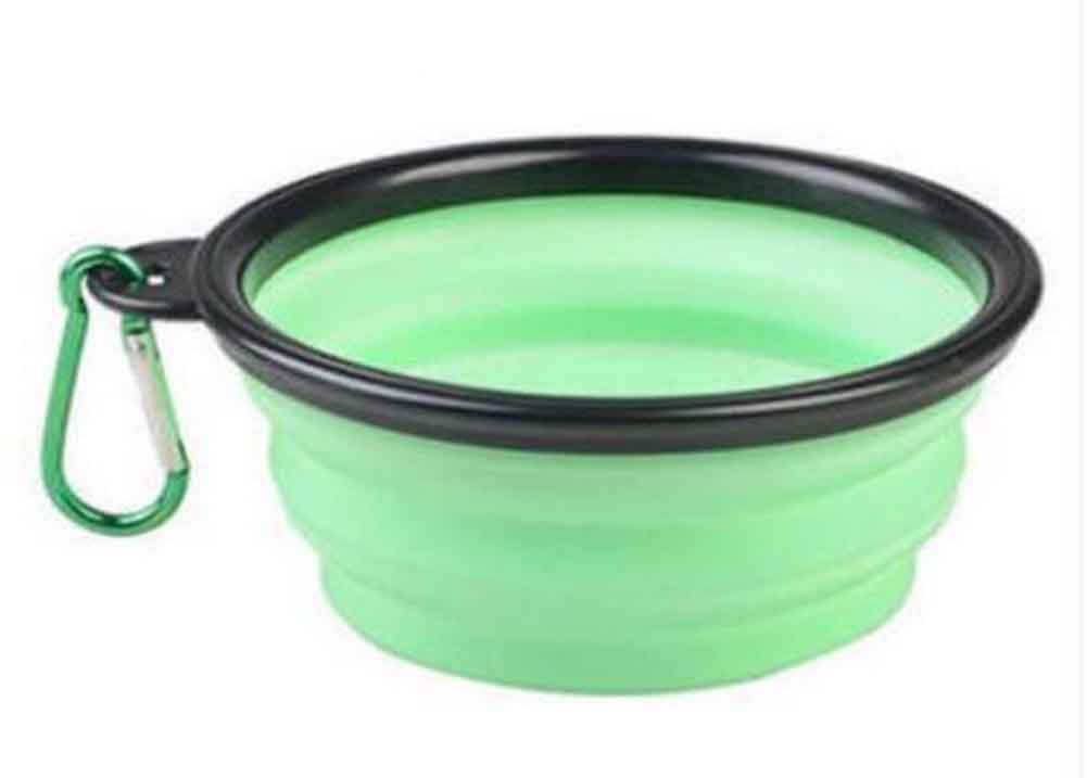 Collapsible Dog Bowl Foldable Expandable Cup Dish for Pet Food Water Feeding [B]