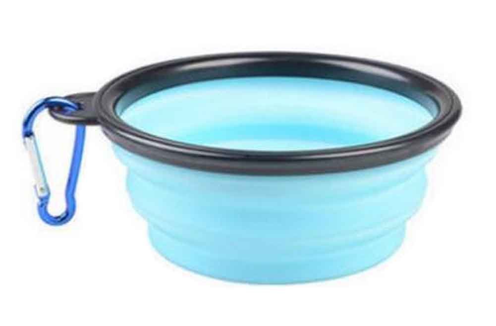 Collapsible Dog Bowl Foldable Expandable Cup Dish for Pet Food Water Feeding [C]