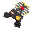 Striped Four Legged Puppies Dressed Spring Summer Clothing [Yellow]
