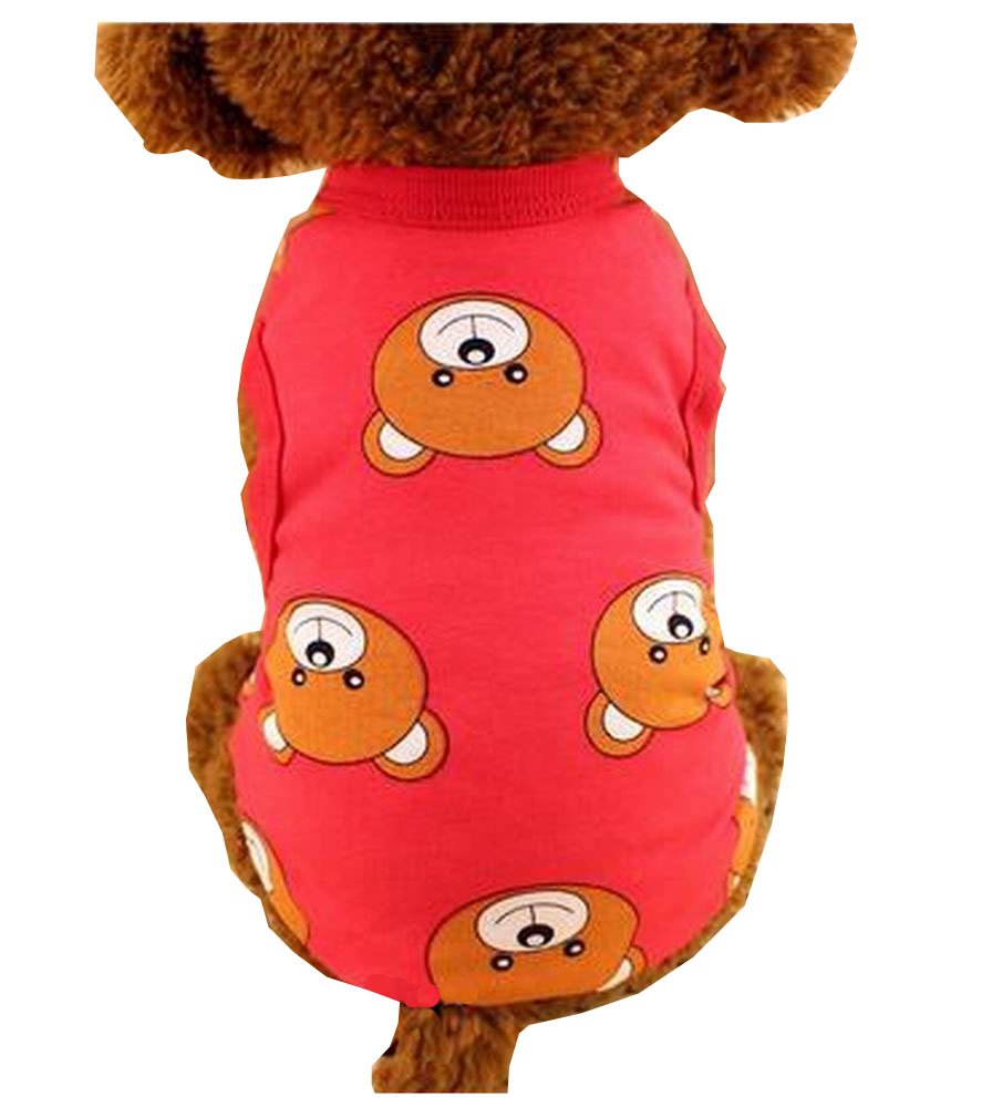 Pet Clothing Cute Puppies Dressed Spring Summer Clothing [Red]