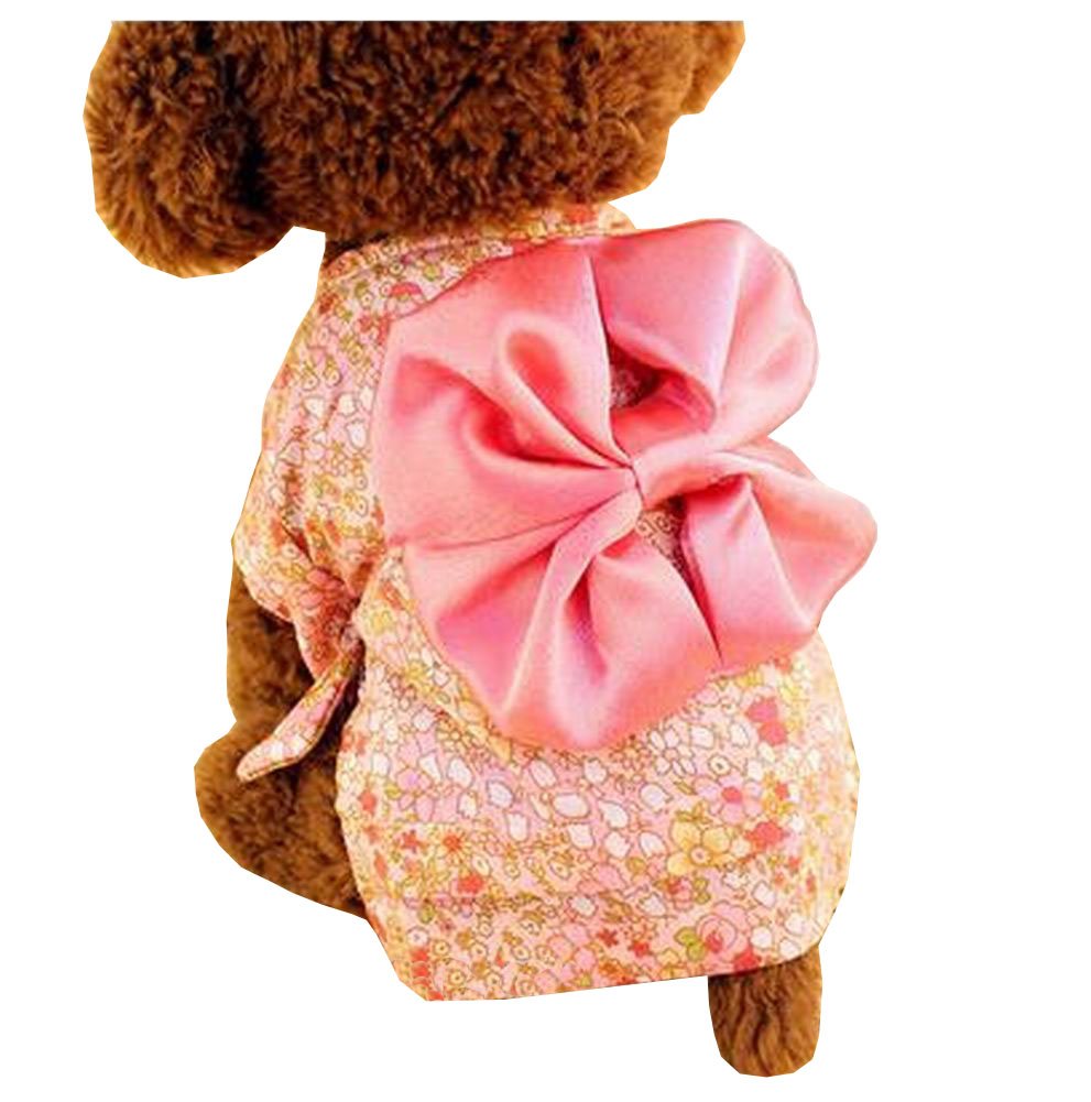 Pet Clothing Cute Puppies Dressed Kimono Special Dressed [Pink]