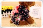 Pet Clothes Little Dogs Clothes Fashion Cute Special Clothing [Black Flowers]