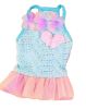 Little Dogs Clothing Fashion Clothing Princess Dress Heart [Blue]