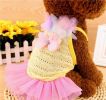 Little Dogs Clothing Fashion Clothing Princess Dress Heart [Yellow]