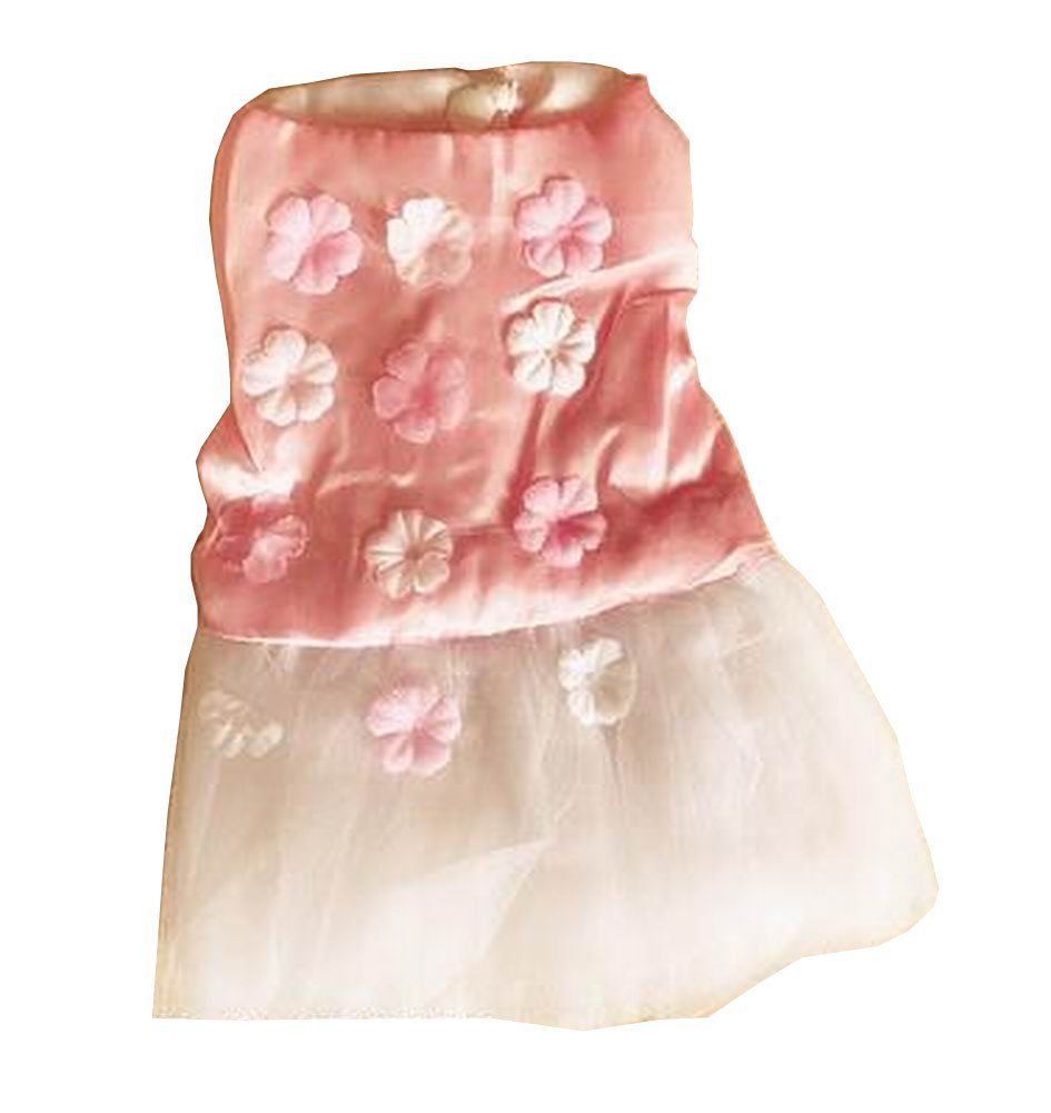 Little Dogs Clothing Fashion Clothing Princess Dress Flowers [Pink]