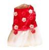 Little Dogs Clothing Fashion Clothing Princess Dress Flowers [Red]