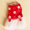 Little Dogs Clothing Fashion Clothing Princess Dress Flowers [Red]