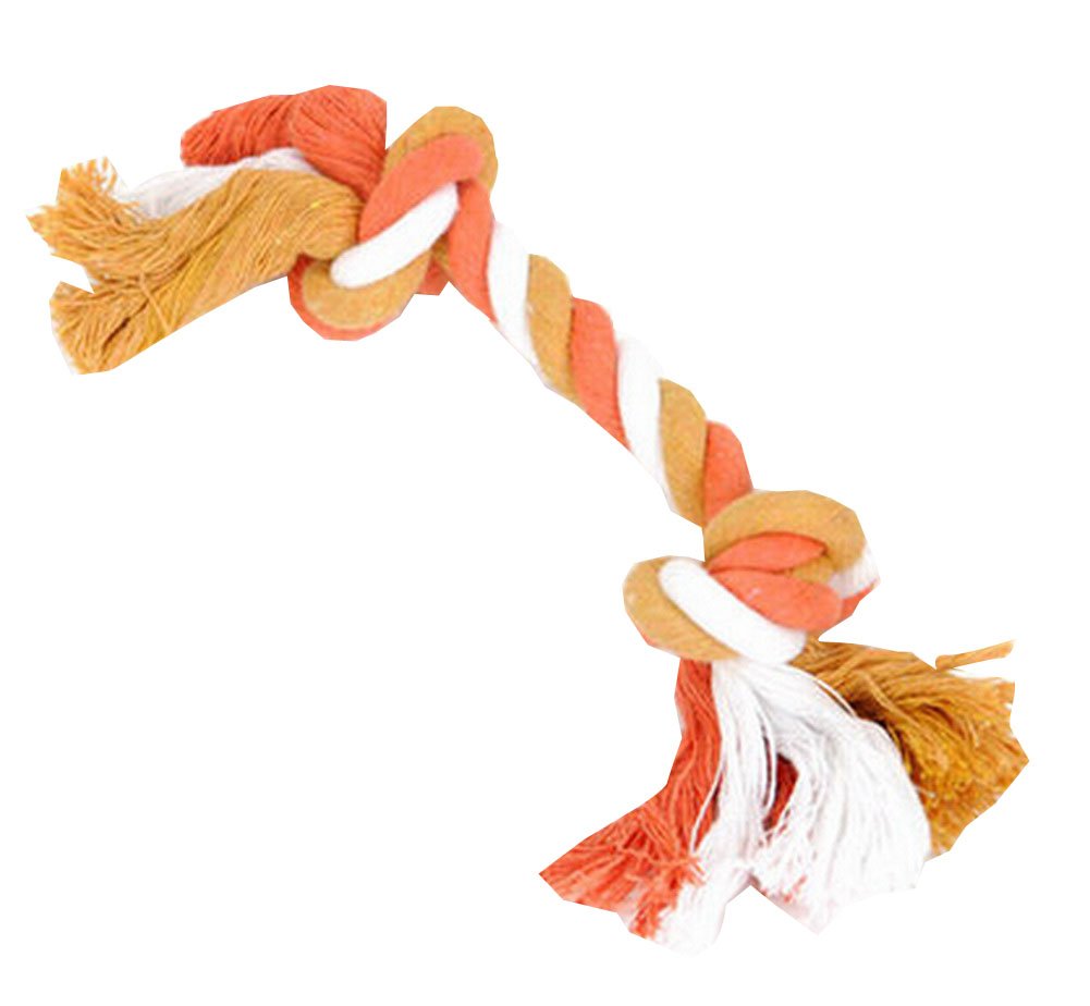 Set of 3 Pet Toys Pet Rope Toys For Small Dogs Teeth Cleaning [Orange]
