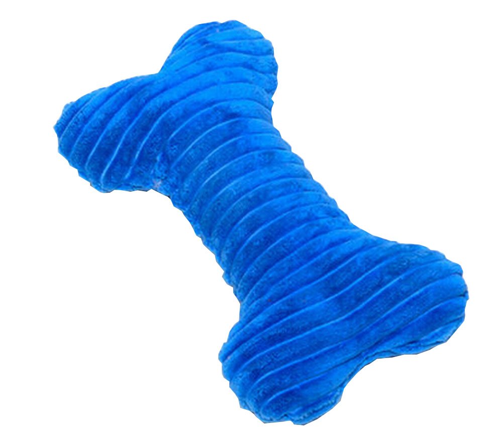 Pet Toys Puppy Toys Just for Fun Plush Squeaky for Puppy Bone [Blue]
