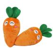 Set of 2 Pet Toys Puppy Toys Just for Fun Plush Squeaky for Puppy [Carrot]