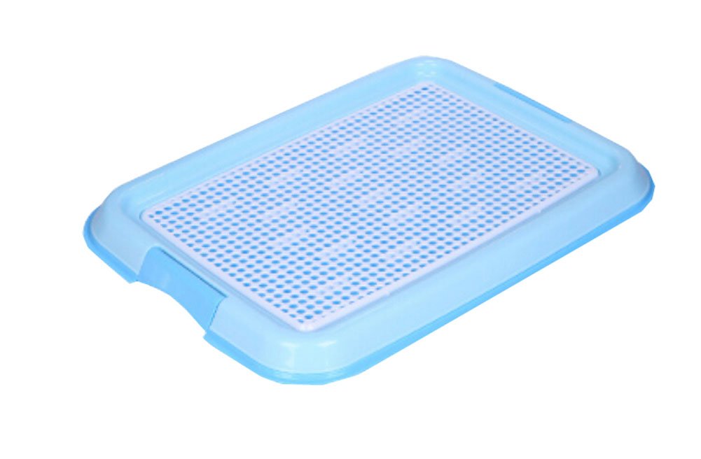 Healthy Puppy Dog Indoor Potty Training Holder Toilet Pad Potty Trays(Blue)