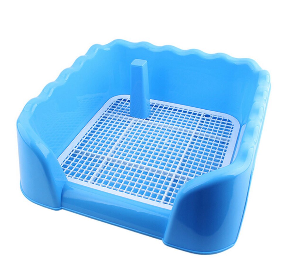 Healthy Puppy Dog Indoor Potty Training Holder Pad Potty Toilet Trays(Blue)