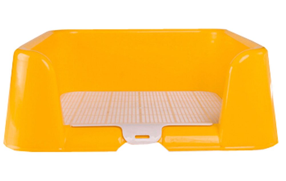 Healthy Puppy Dog Indoor Potty Training Holder Toilet Pad Potty Trays(Yellow)