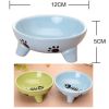 Porcelain Blue Fish Pets Bowls Dogs Cats Bowls Pet Supplies Cat Accessories