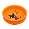 Porcelain Kittens Pets Bowls Dogs Cats Bowls Pet Supplies Cat Accessories-Orange