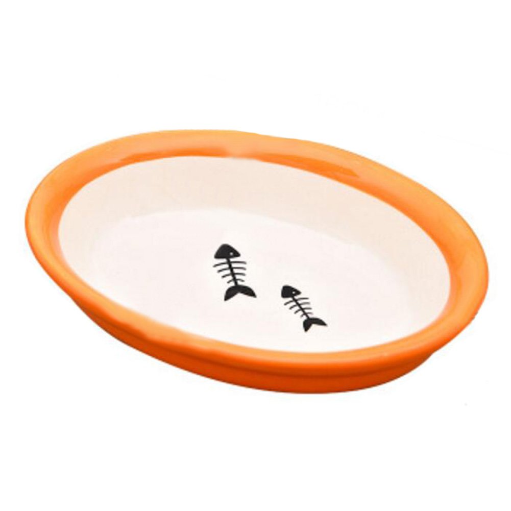 Porcelain Fish Pets Bowls Dogs Cats Bowls Pet Supplies Cat Accessories - Red