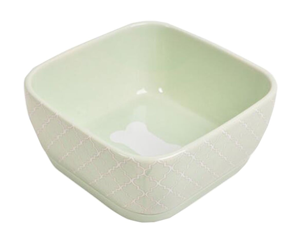 One Ceramic Feeding Pot/Pet Bowl/Dog Bowl/Cat Bowl For Food & Water 15x15x7.5CM(White)