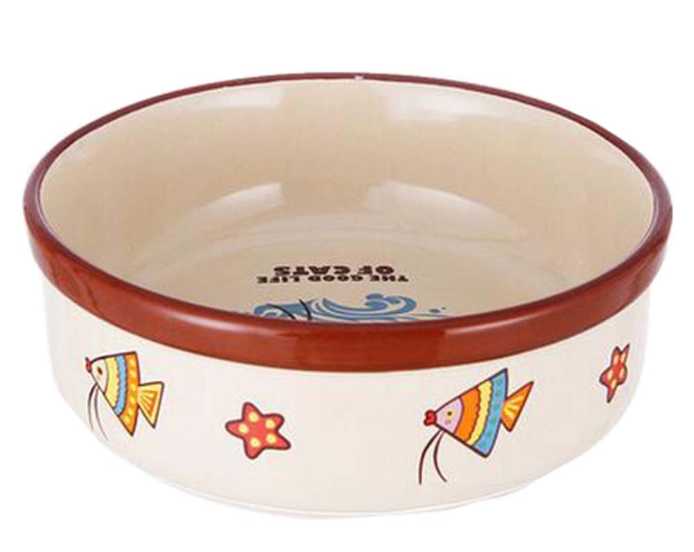 One Little Ceramic Feeding Pot/Pet Bowl/Dog Bowl/Cat Bowl For Food & Water 14x5CM (C#13)