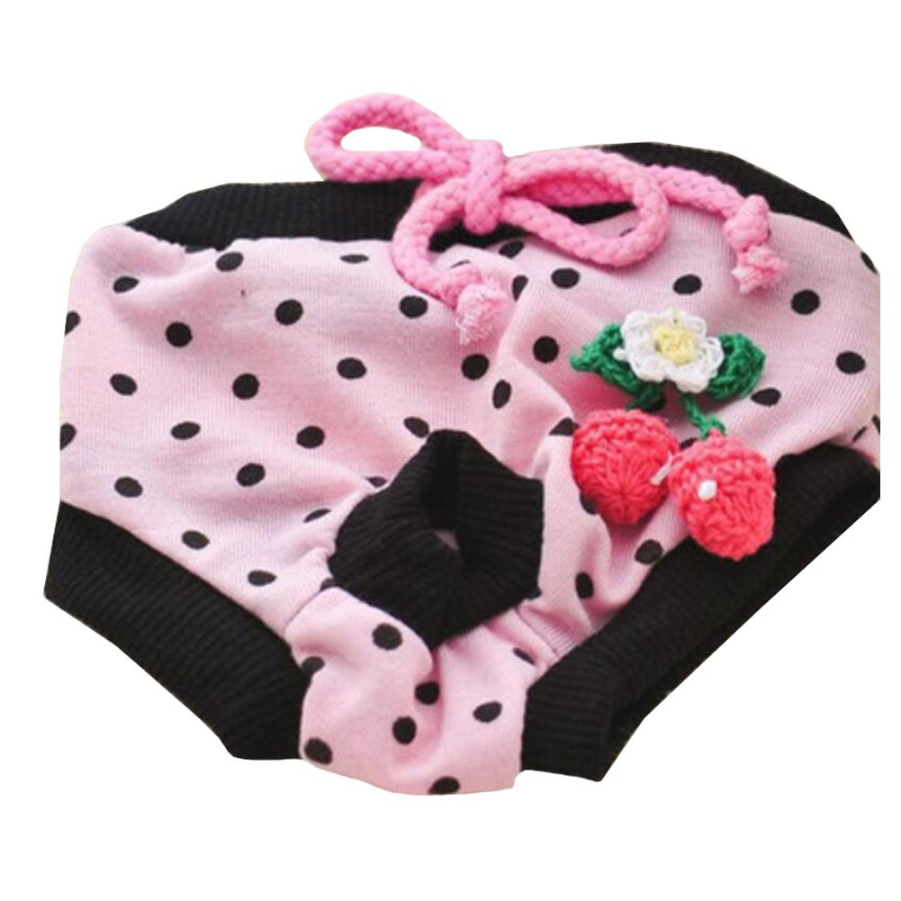 Cotton Pet Supplies Dogs Shaming Costumes Underwear Clothes Pants Diapers Cherry