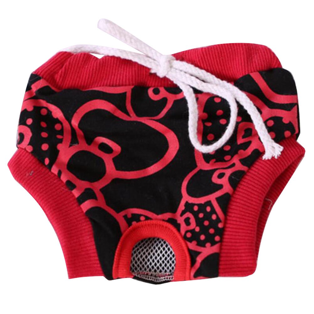Cotton Pet Supplies Dogs Shaming Costumes Underwear Clothes Diapers Red