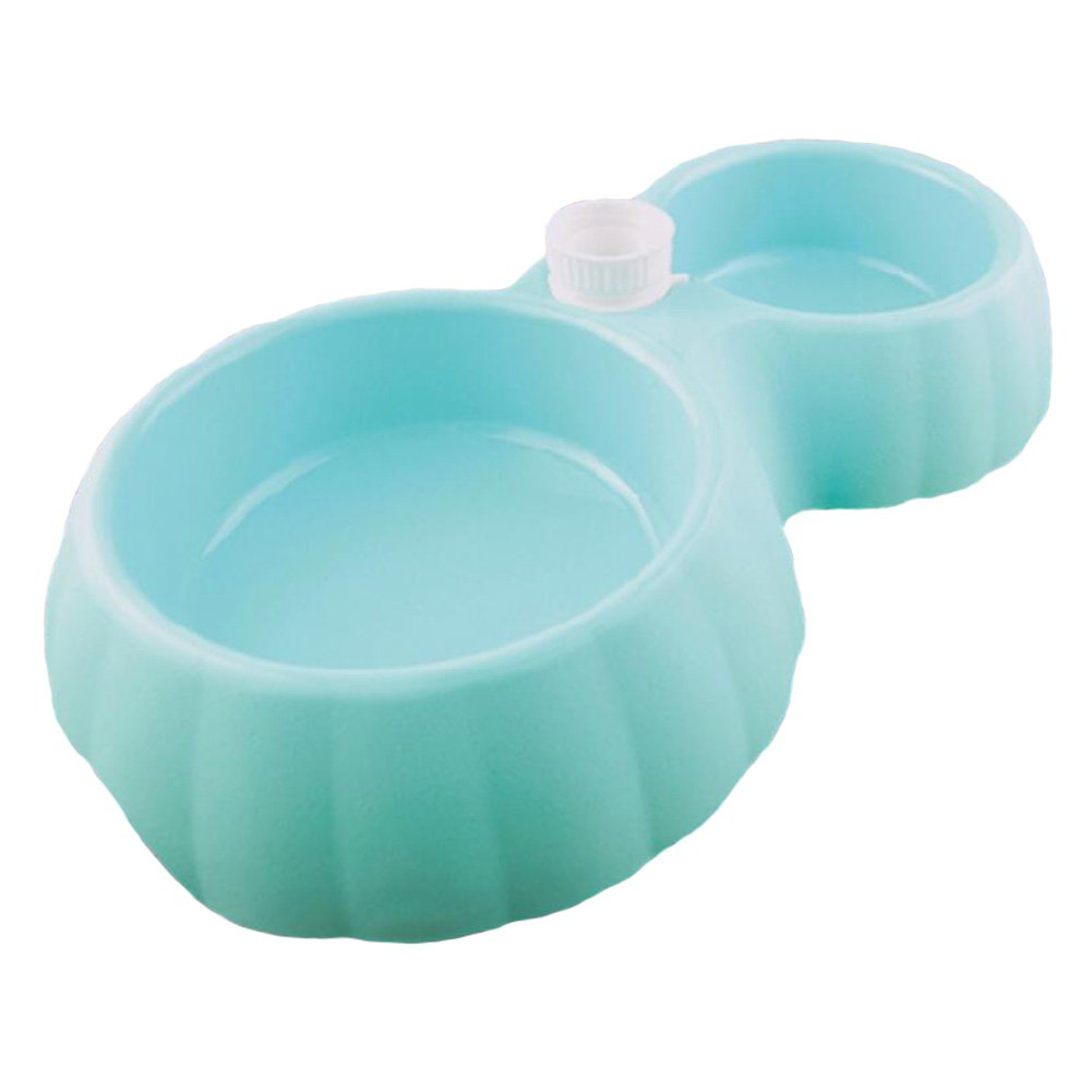 Automatic Add Water Double Pet Bowls Dog Bowls Cat Bowls Pet Supplies - Blue