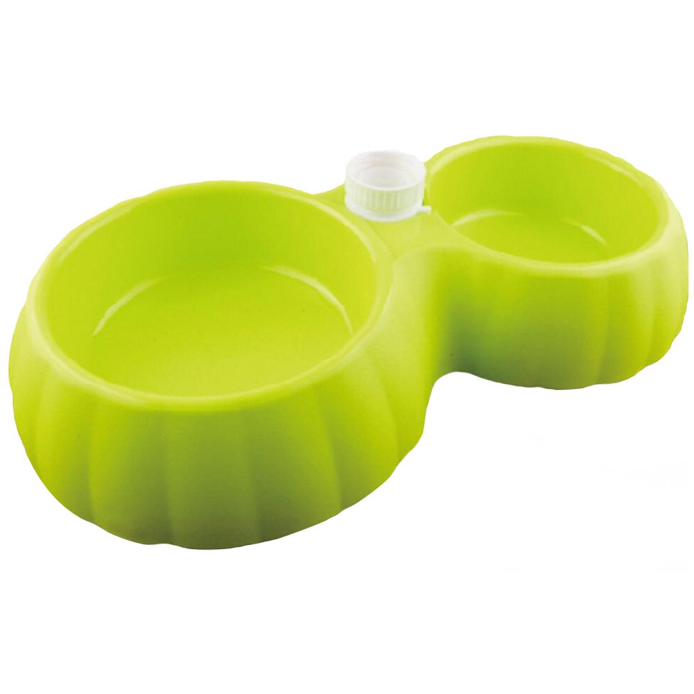 Automatic Add Water Double Pet Bowls Dog Bowls Cat Bowls Pet Supplies - Green