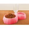 Automatic Add Water Double Pet Bowls Dog Bowls Cat Bowls Pet Supplies - Rose Red