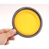 Portable Silicone Pets Bowls Dogs Cats Bowls Pet Supplies Dog Accessories-Yellow