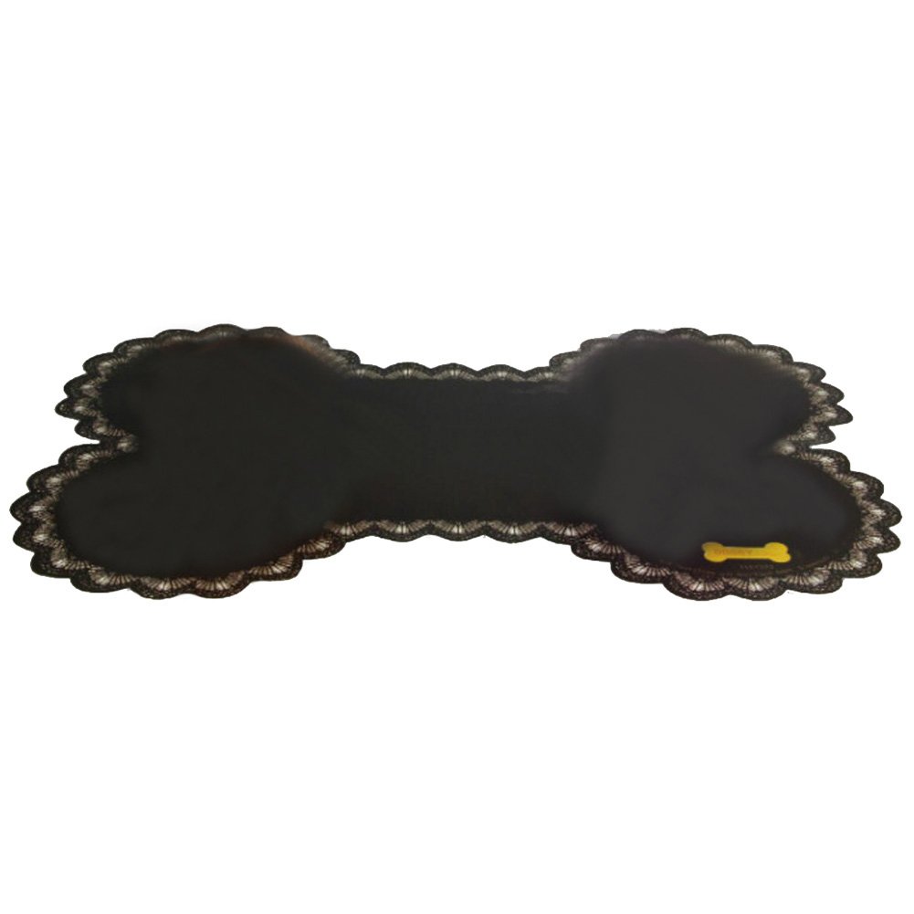Waterproof Anti- skid Pets Dog Food Mat Cat Food Mat Pet Supplies - Black