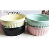 Porcelain Pets Puppy Food Water Bowls Dogs Bowls Cats Pet Supplies - Black