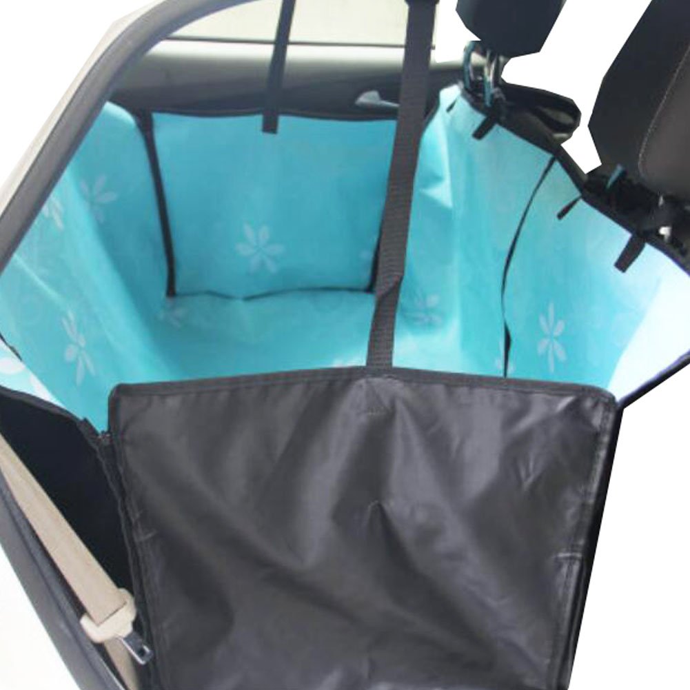 Luxurious Waterproof Pet Car Seat Cover Pet Mat Rear Seat Mat- Blue
