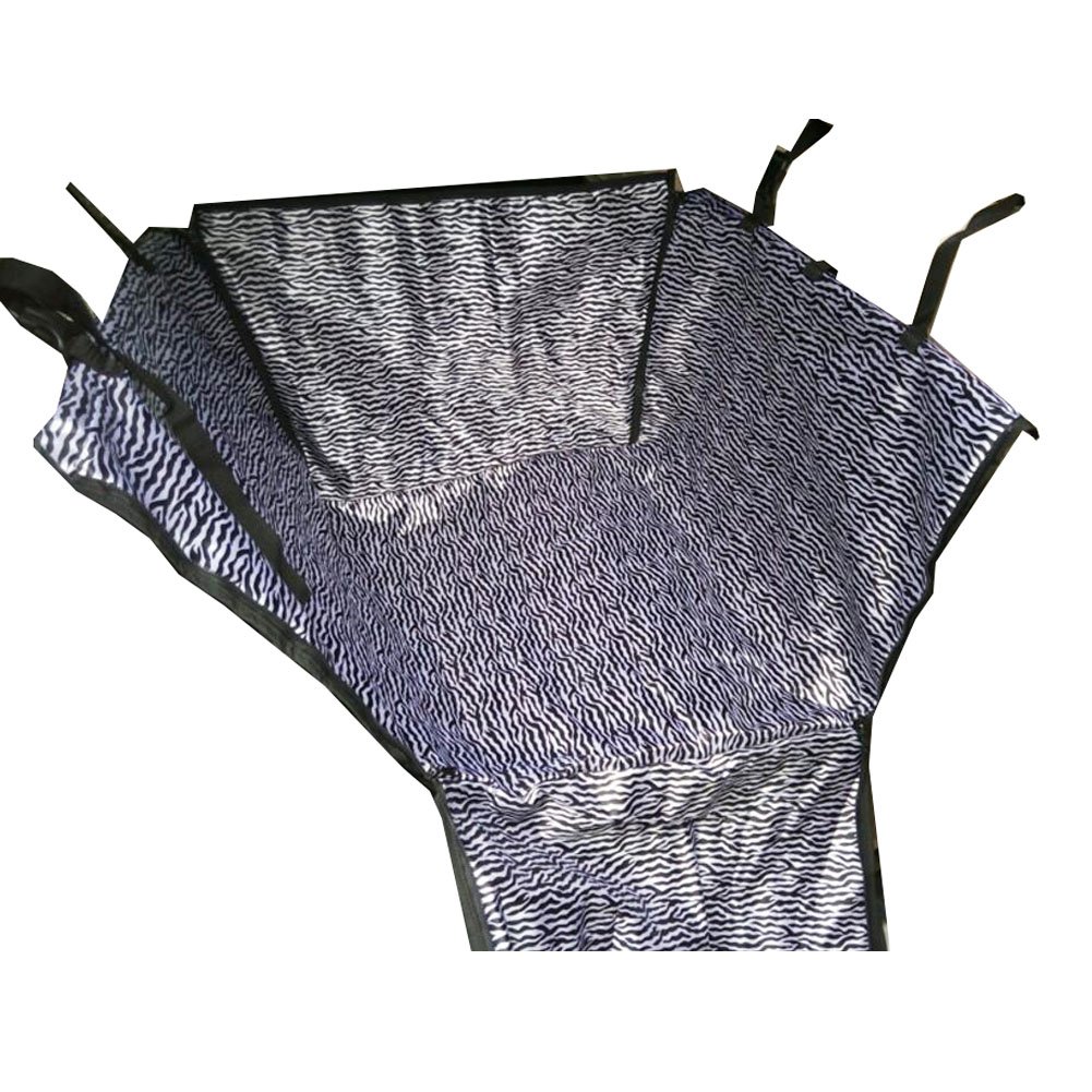 Waterproof Pet Car Seat Cover Pet Mat Rear Single Seat Mat-Zebra Pattern