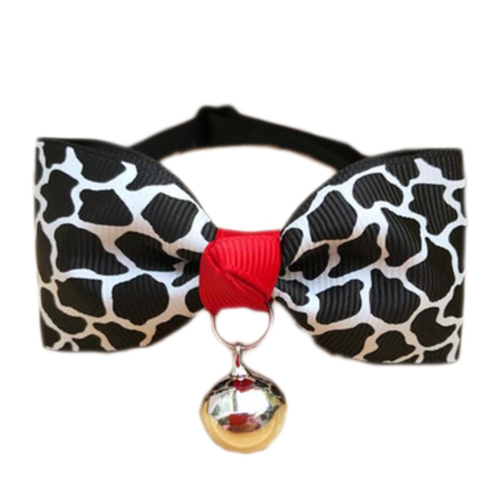 England Style Pet Collar Tie Adjustable Bowknot Cat Dog Collars with Bell-A11
