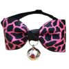 England Style Pet Collar Tie Adjustable Bowknot Cat Dog Collars with Bell-A12