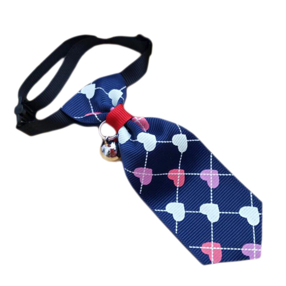England Style Pet Collar Tie Adjustable Bowknot Cat Dog Collars with Bell-B09