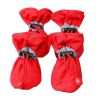 [Red] A Set of 4 Pet Shoes Pet Dog Cat Tiny Shoes, Waterproof