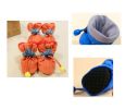 [Orange] A Set of 4 Pet Shoes Pet Dog Cat Tiny Shoes, Waterproof